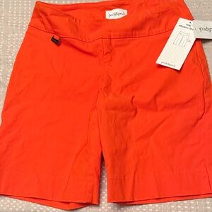 Peck & Peck Women's Vibrant Orange Bermudas